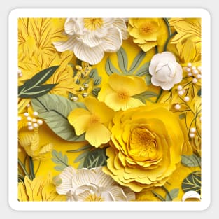 Pattern of beautiful yellow flowers Sticker